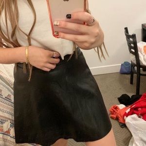 Faux leather skirt